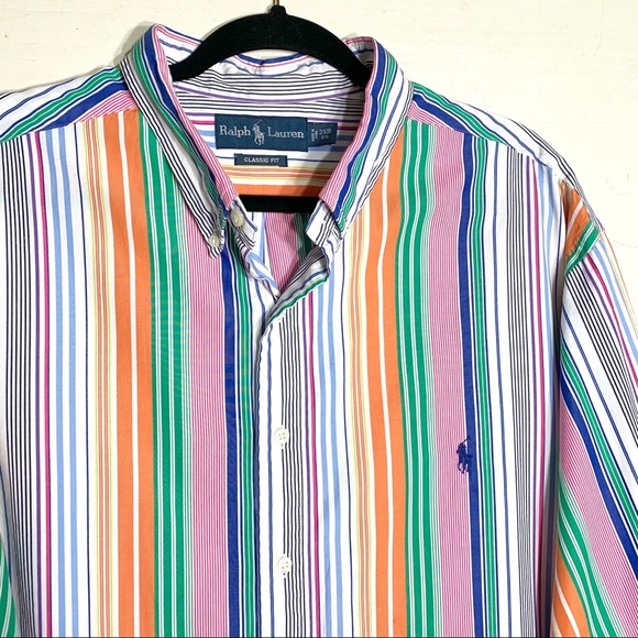 SOLD-Polo Striped Long Sleeve Buttondown Shirt - Picture 2 of 8
